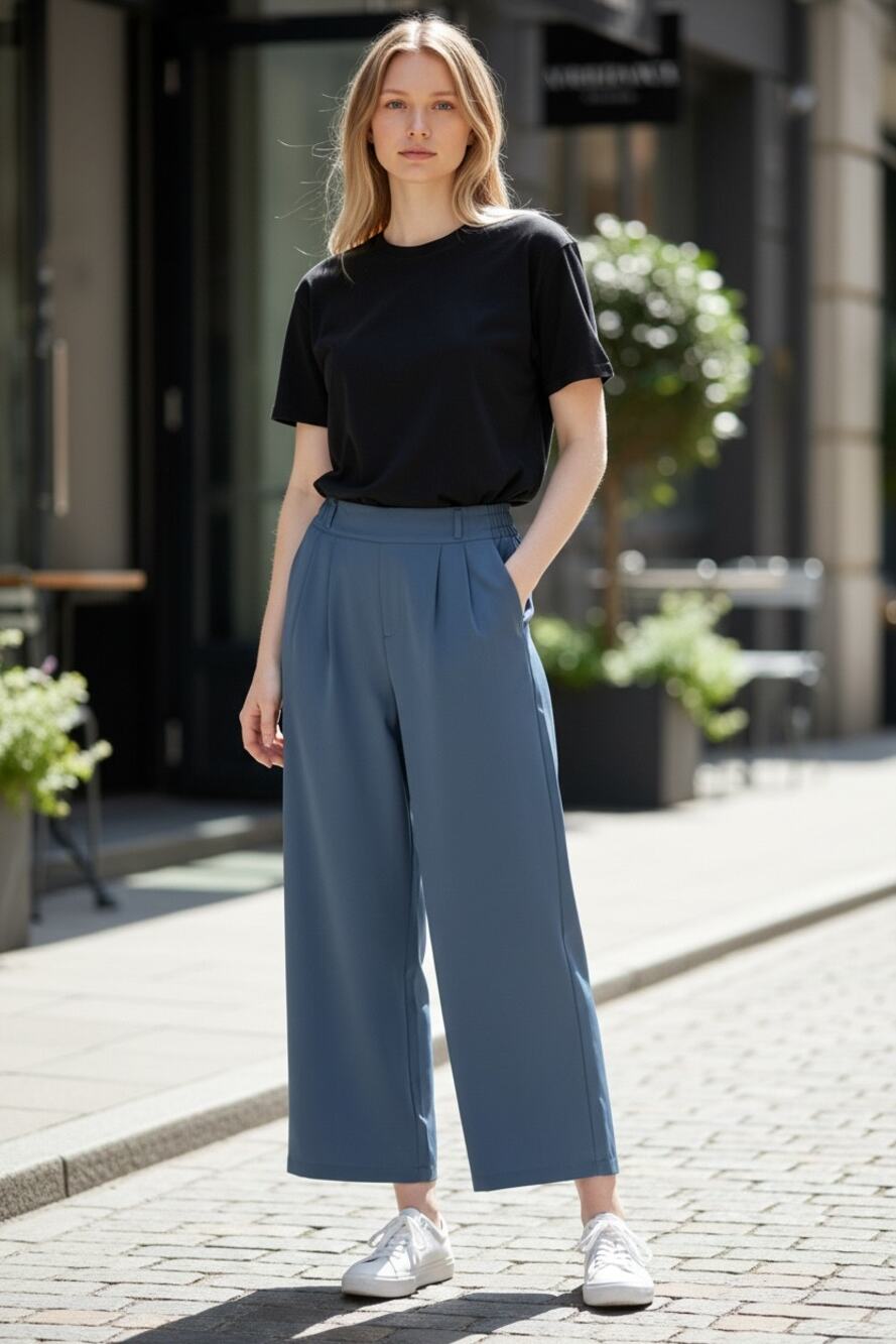 HALARA Blue Pants Size L Straight Leg NEW Petite